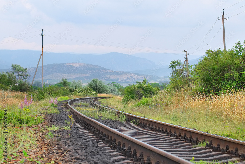 view of the railroad tracks