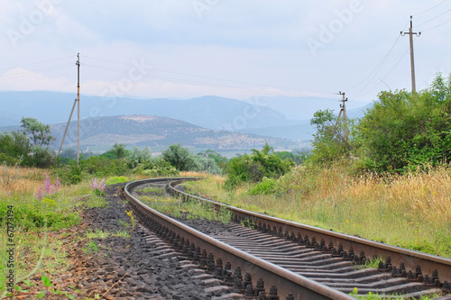 view of the railroad tracks