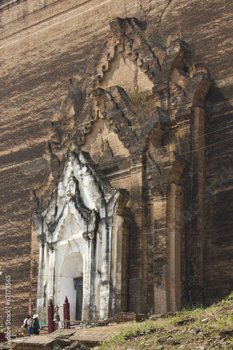 The Mingun Pahtodawgyi, unfinished temple in Myanmar photo
