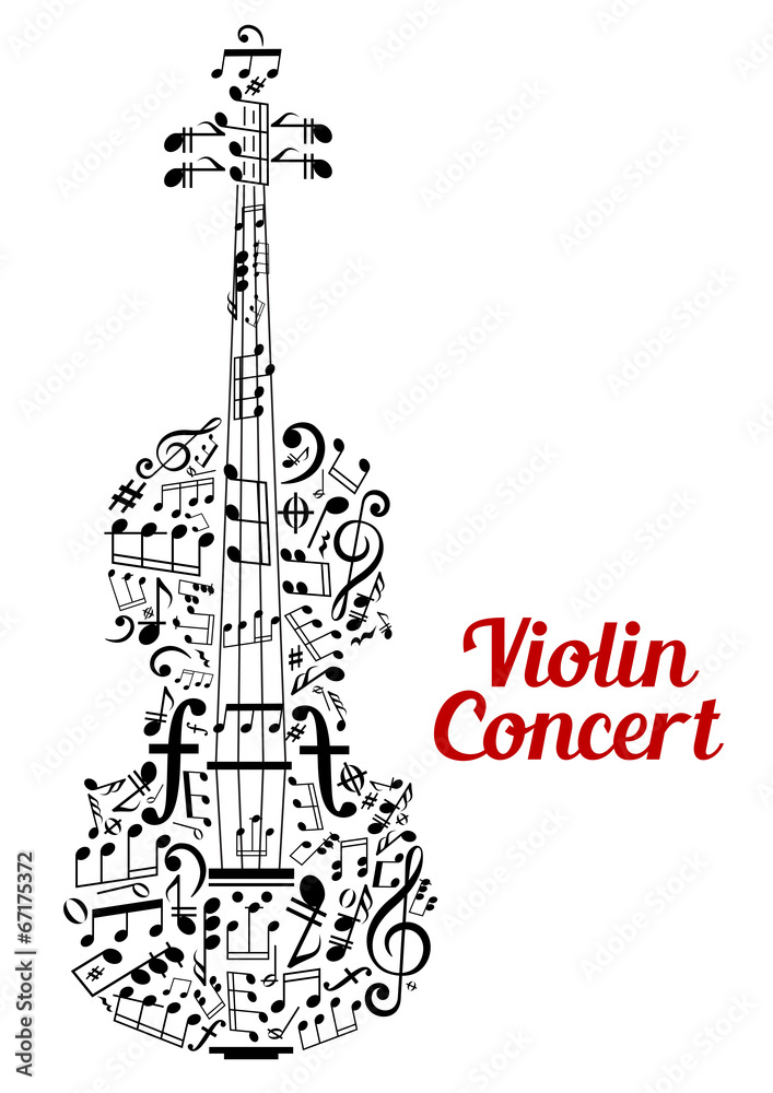 Creative violin concert poster design Stock Vector Adobe Stock