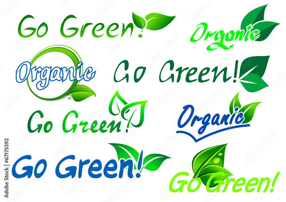 Go green organic labels