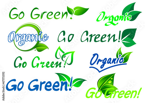 Go green organic labels