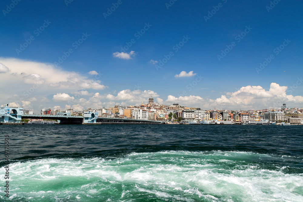 Istanbul sea front view, Bosporus, Turkey.