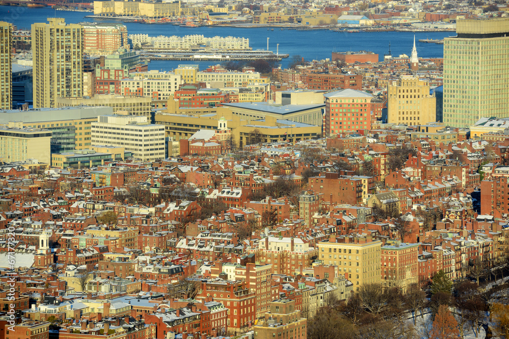 Fototapeta premium Beacon Hill historical apartments, Boston, Massachusetts