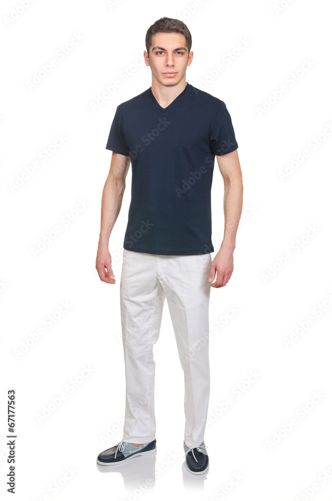 Man in fashion look isolated on white Man in fashion look isolated on white