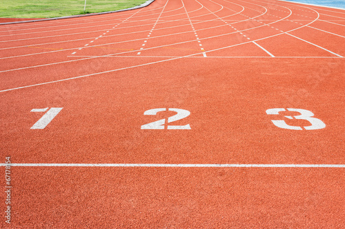 Athletics Track Lane Numbers
