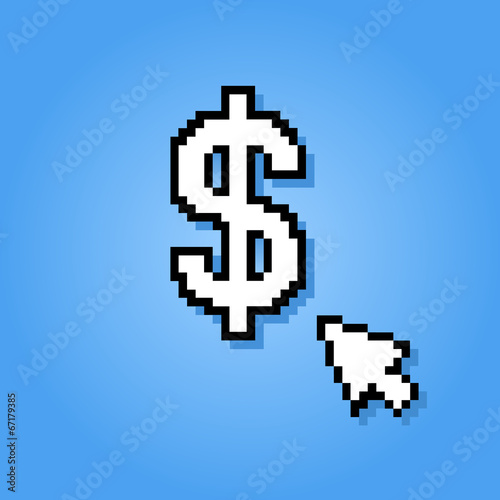 pixelated dollar sign