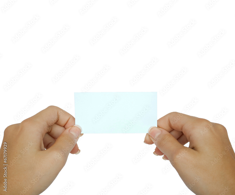 Obraz premium Hand holding empty business card