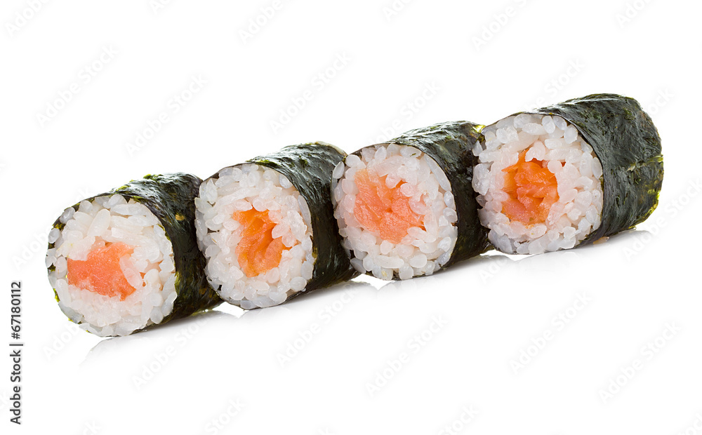 Sushi rolls isolated on a white background. Sushi rolls isolated on a white background.