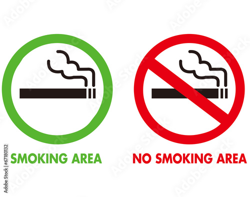 No smoking and Smoking area Vector