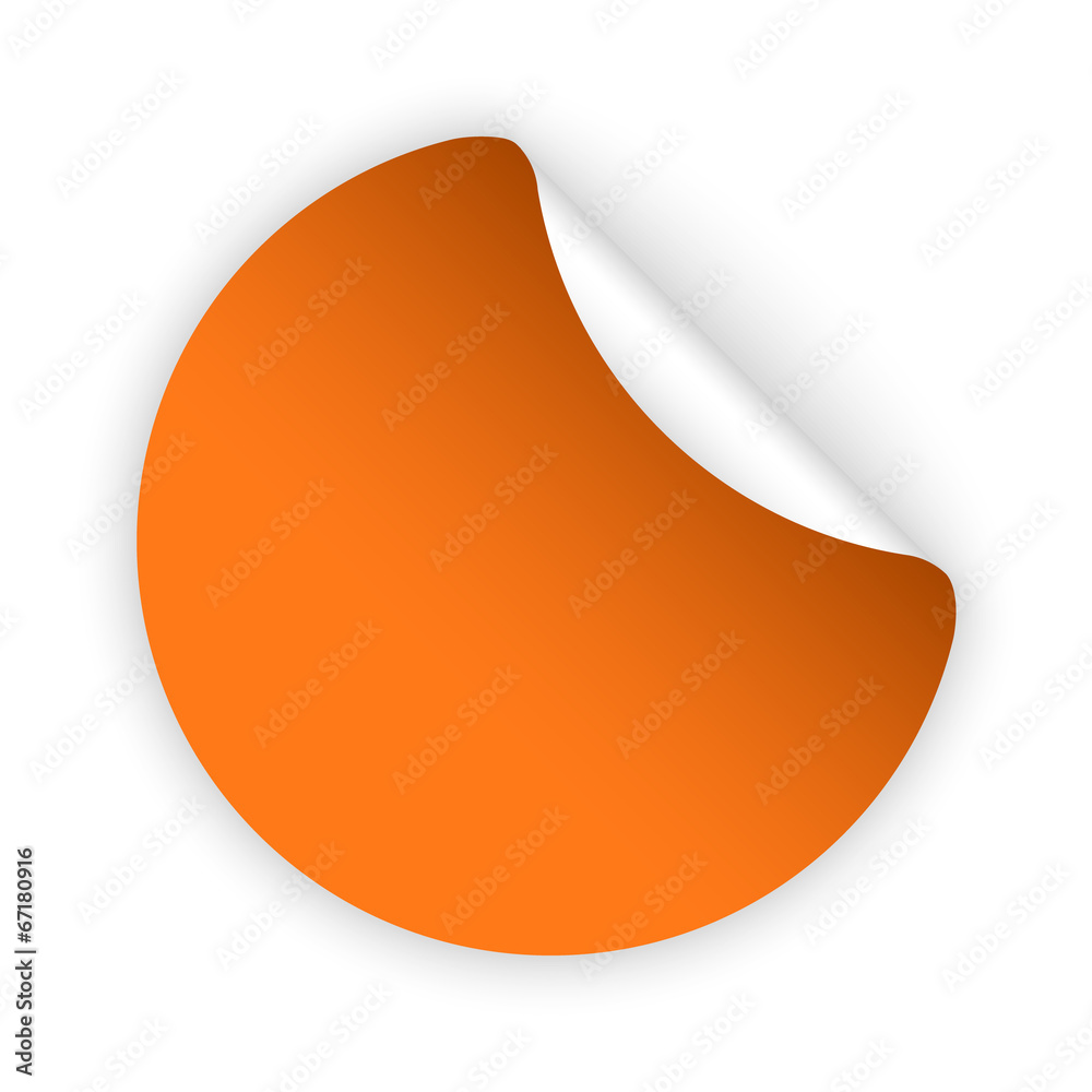 vector orange blank bent sticker vector orange blank bent sticker