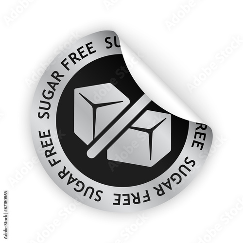 vector sugar free bent sticker