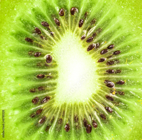 Kiwi fruit extreme macro shot