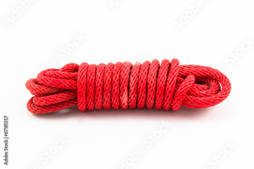 red rope isolated