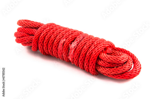 red rope isolated