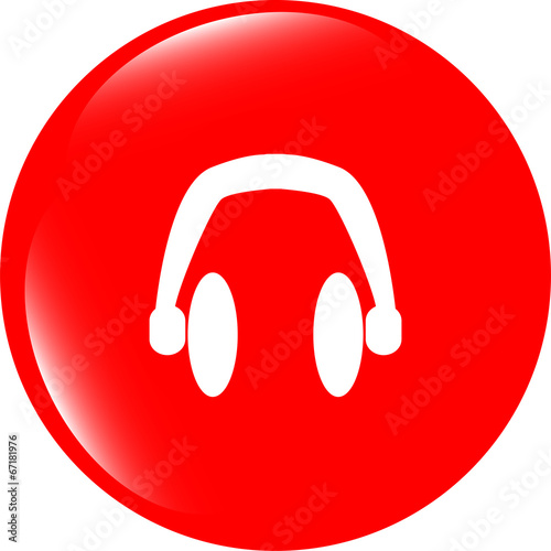 modern headphone buttons web icon photo