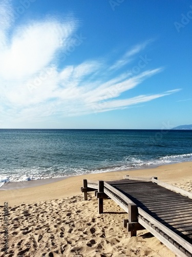 Fototapeta Naklejka Na Ścianę i Meble -  jetty on a mediterranean beach
