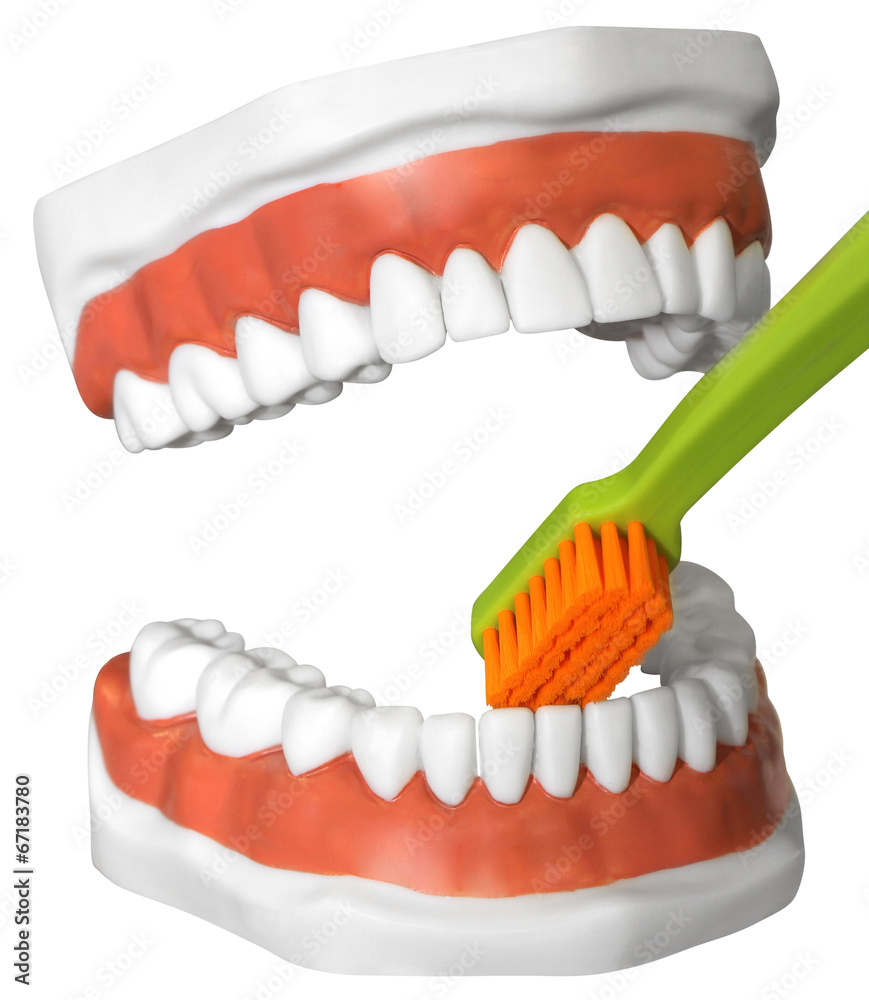 Obraz premium Teeth and toothbrush