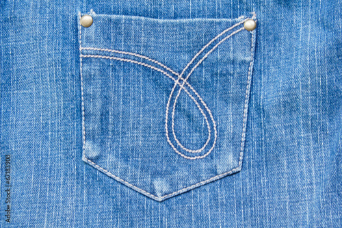 Blue Denim Jeans Texture with Pocket