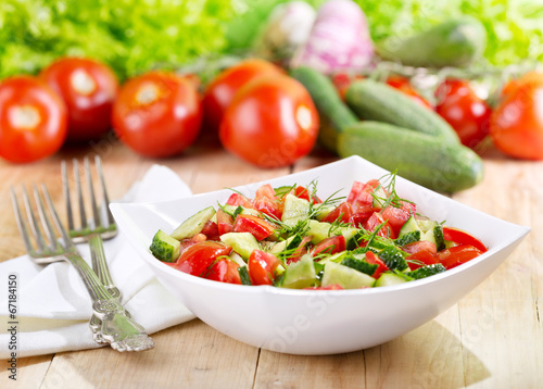 bowl of fresh vegetable salad