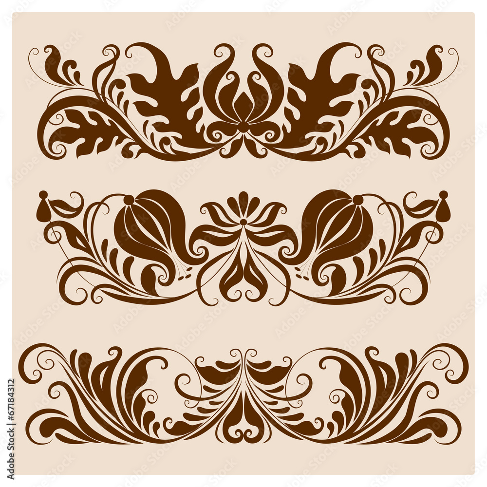 Set of vector borders for design