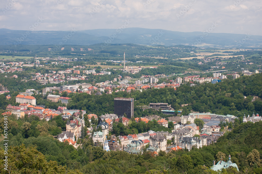 Panorama von der Karlovy Vary
