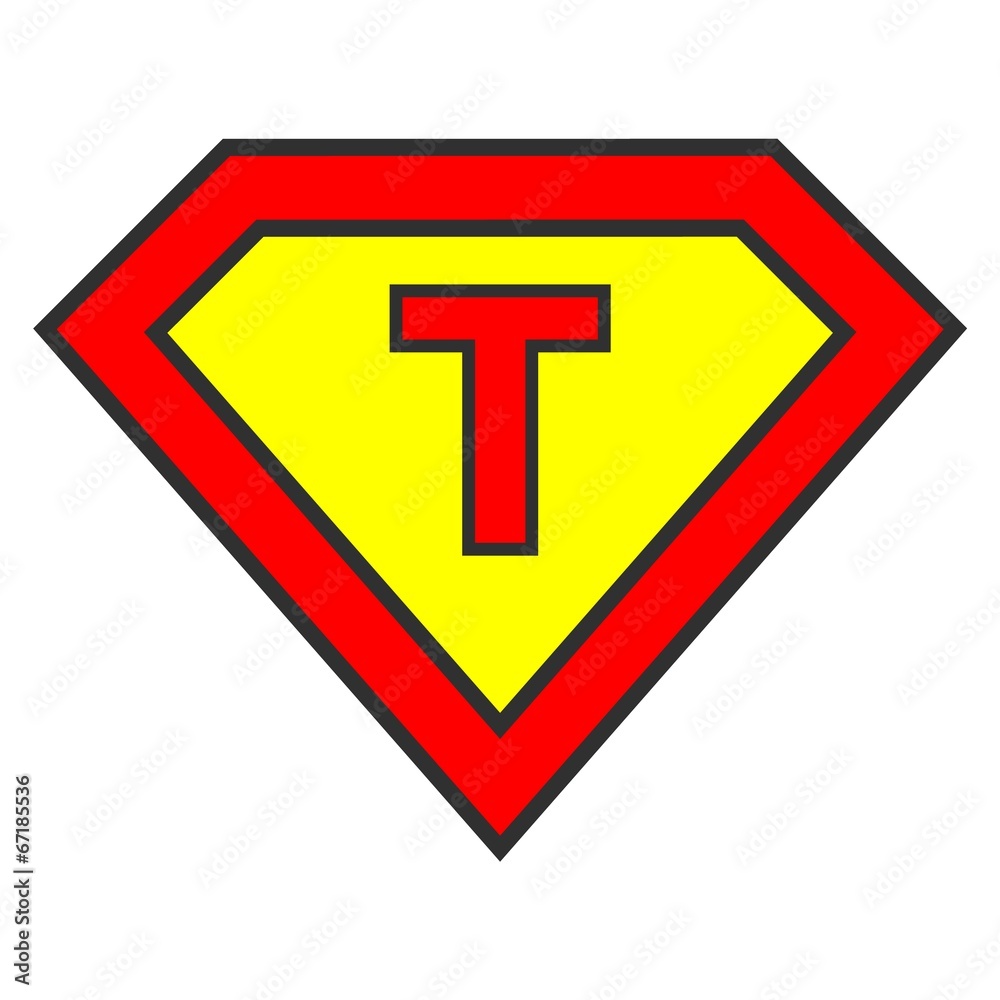 Cyrillic alphabet letter in Superman logo style Cyrillic alphabet letter in Superman logo style