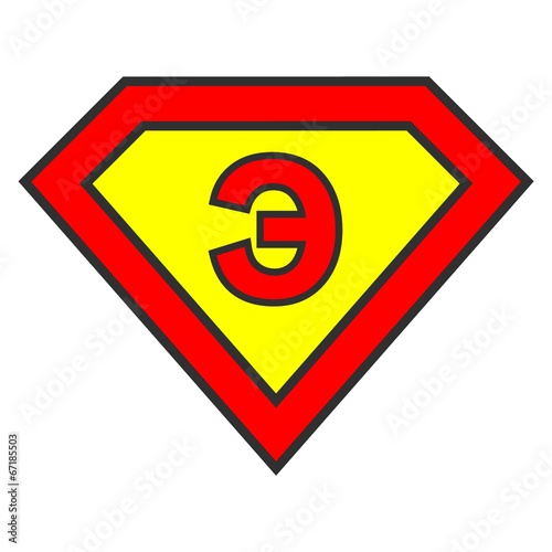 Free Download Cyrillic alphabet letter in Superman logo style - GFXLoad