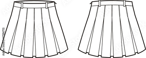 Vector illustration of women's skirt