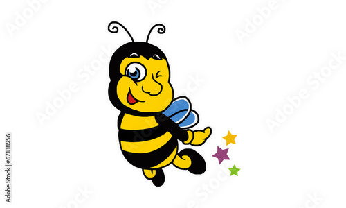 Flying Bee Cartoon