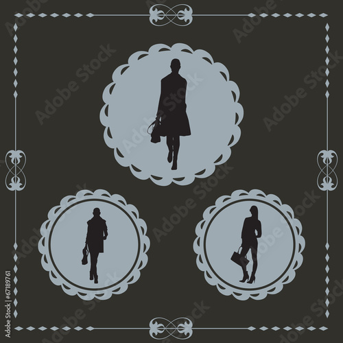 woman frame Vector