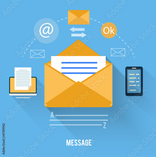 Envelope with message and email technology