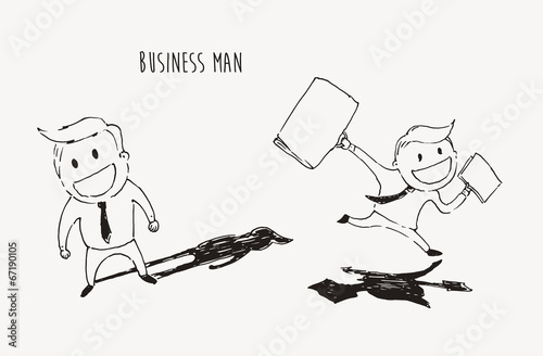 business concept, businessman character vector illustration