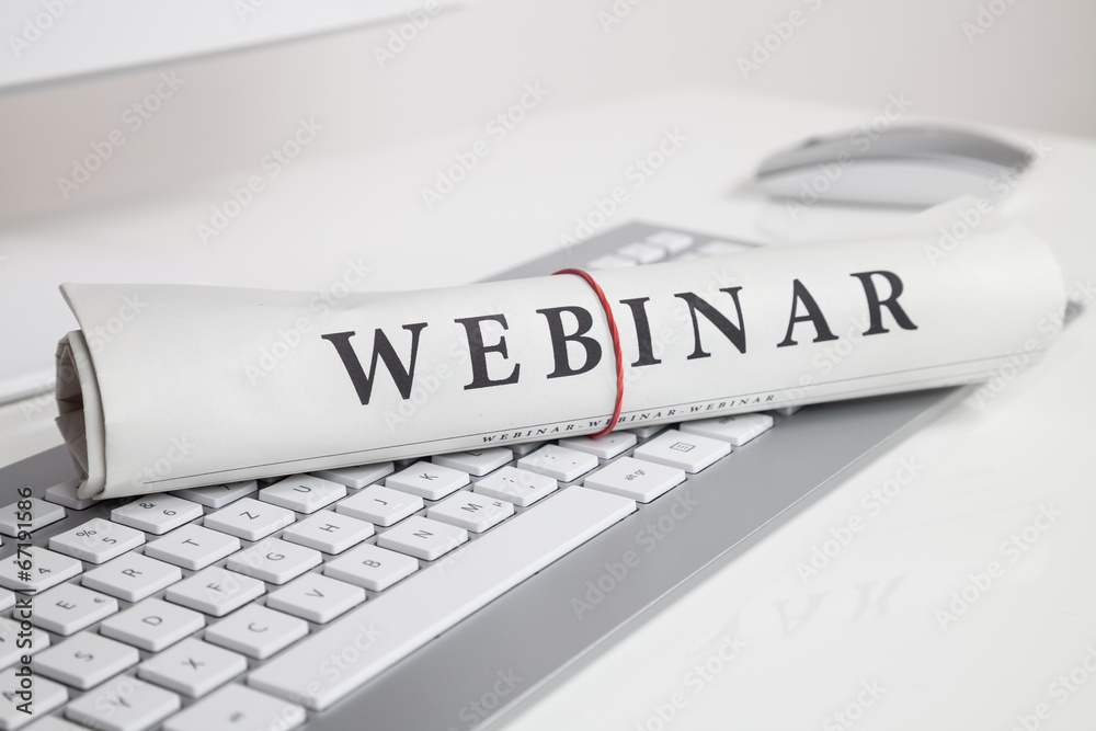 Obraz premium webinar auf zeitung