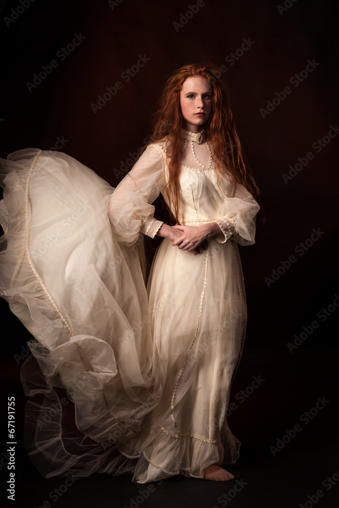 Portrait of the elegant woman in medieval era dress Portrait of the elegant woman in medieval era dress