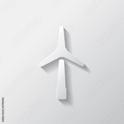 wind turbine icon, eco concept