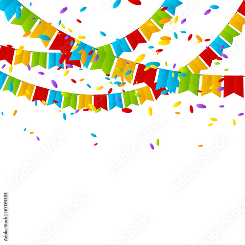 Color flags on white background