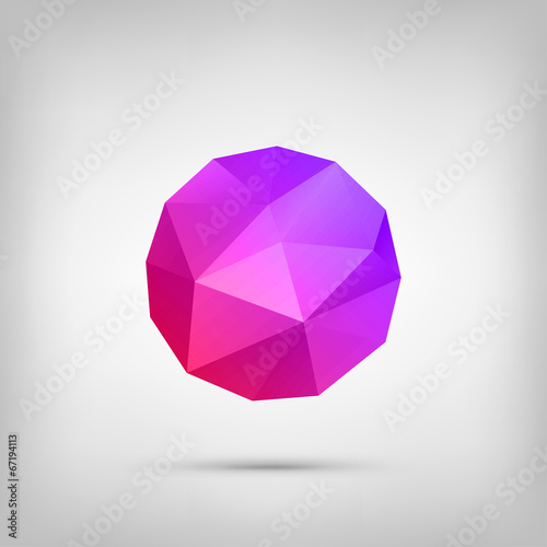 Abstract polygonal geometric background with web icons. Triangle