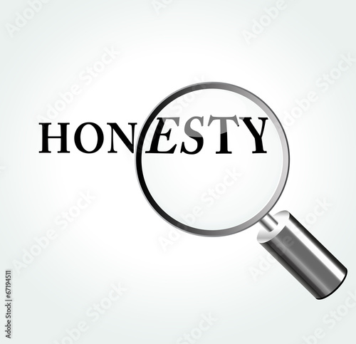 Vector honesty concept illustration