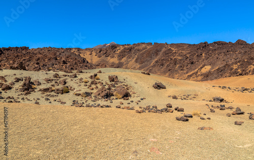 The deserted side of the Teide volcano in Tenerife