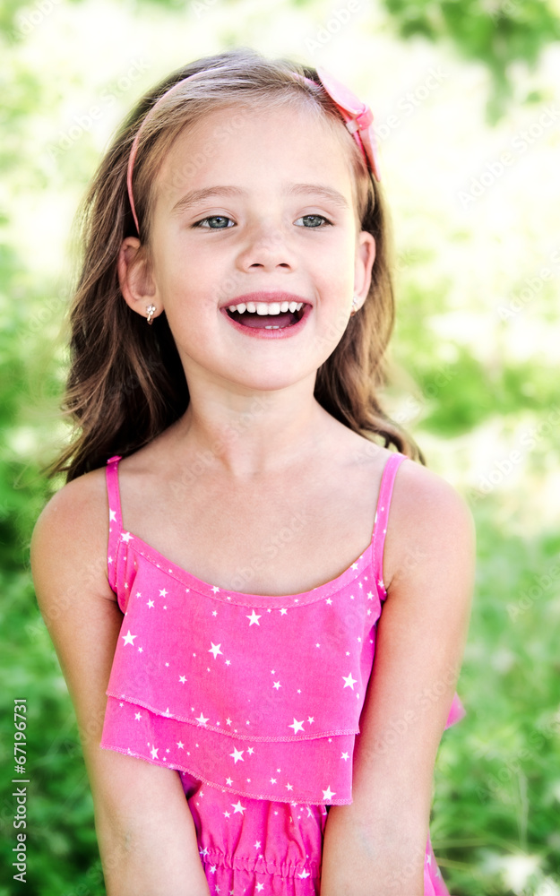 Portrait of adorable smiling little girl Portrait of adorable smiling little girl