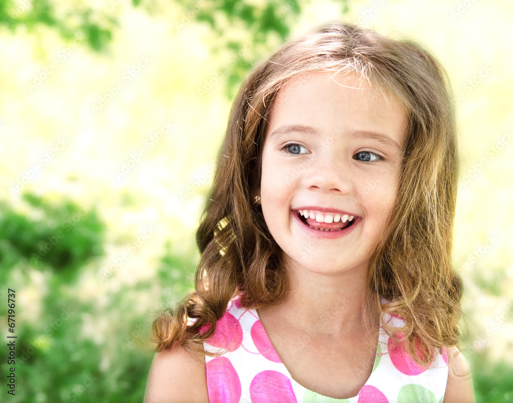 Portrait of adorable smiling little girl Portrait of adorable smiling little girl