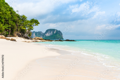 beach in Tropical sea at Bamboo Island Krabi Province