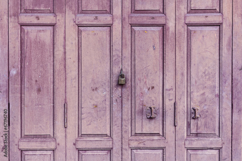Old Wooden Purple Door