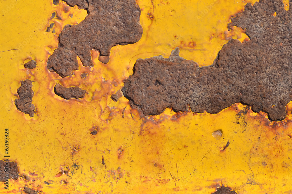 Rusted yellow meatal background