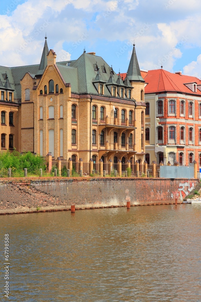 Wroclaw, Poland - Odra river architecture