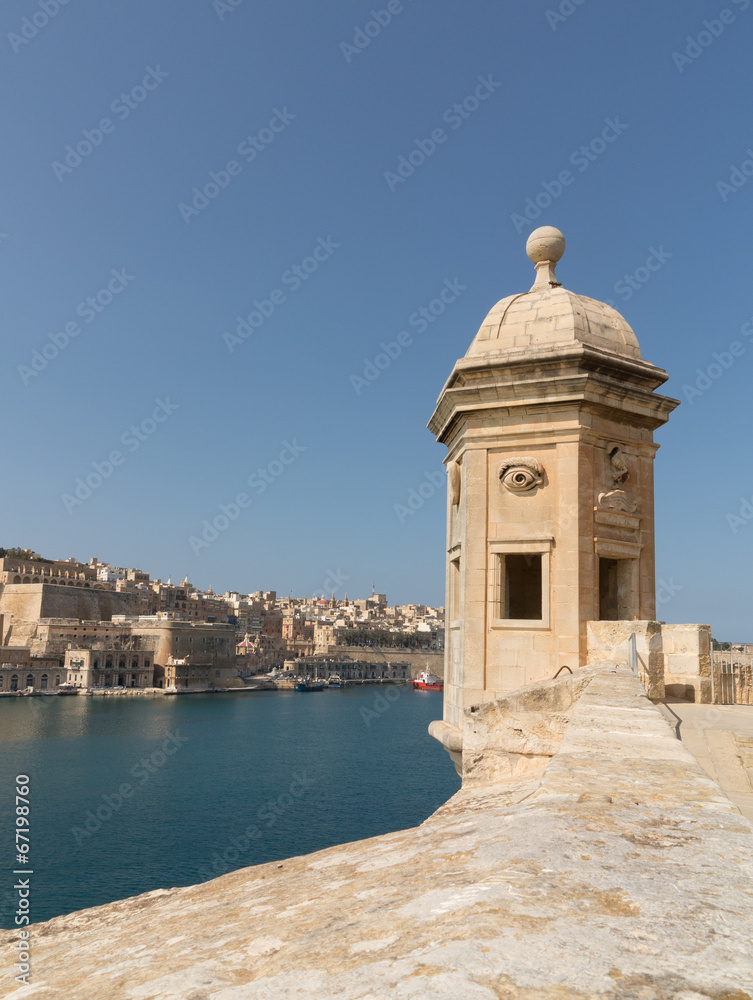 Medieval watchtower of the bastion of Senglea, Malta