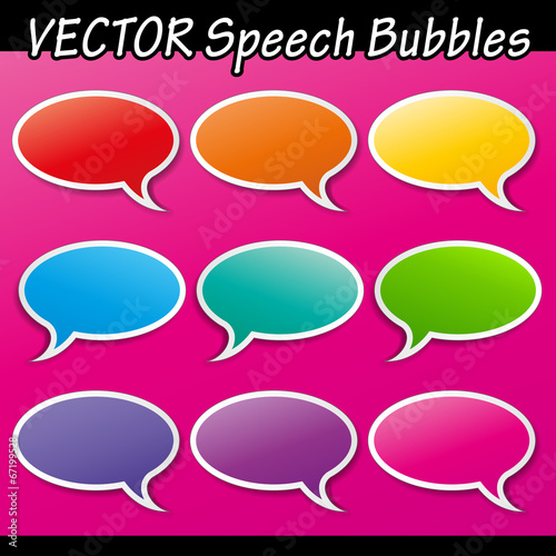 Vector speech bubbles set