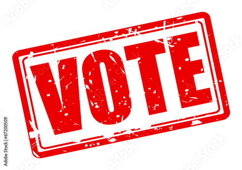 Vote red stamp text