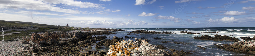 rocky shore wide panorama